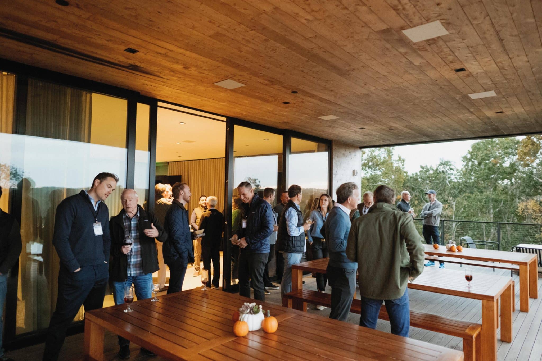 Several members of the team gathered together outside at the Whitman Peterson annual meeting